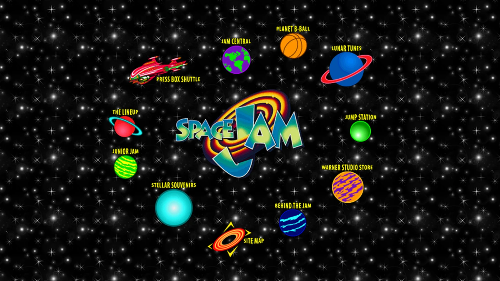 Image of Space Jam Website